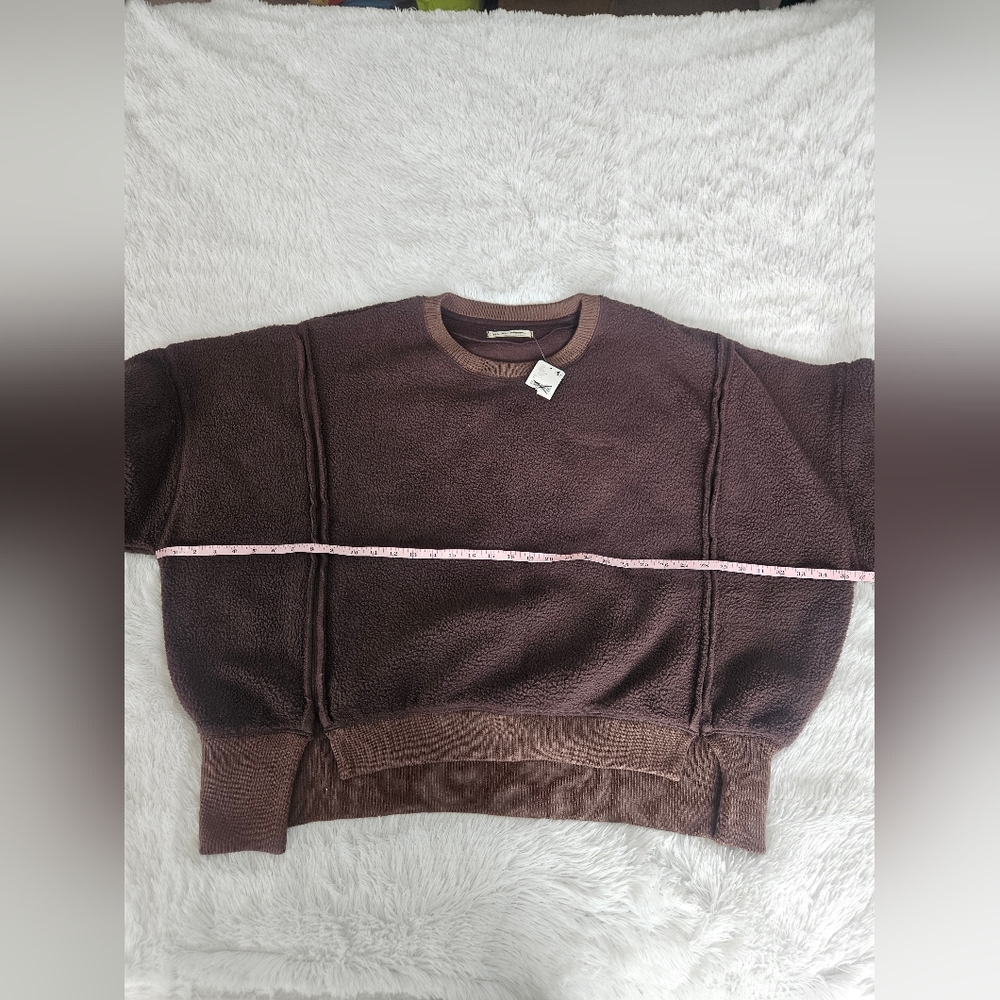 Free People We The Free Cozy Camden Sweatshirt Walnut - Picture 7 of 12